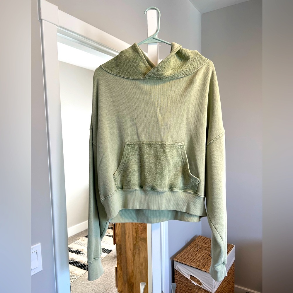 Free people sage green sweatshirt